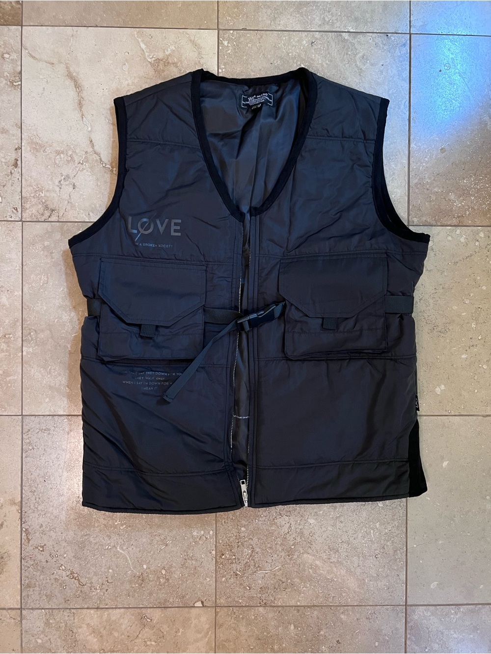 Love Men's Black Tactical Utility Vest